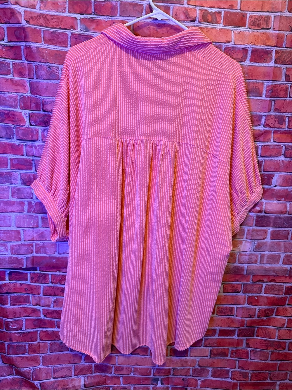 BiBi Pink Ribbed Button-Up Tunic - Picture 3 of 4